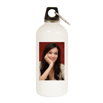 Angelina Jolie White Water Bottle With Carabiner