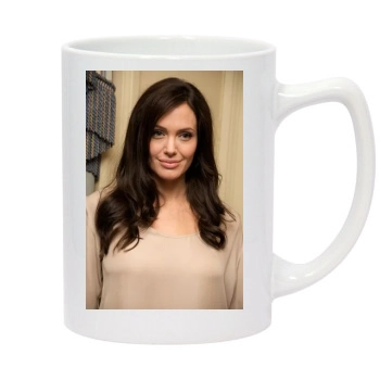 Angelina Jolie 14oz White Statesman Mug