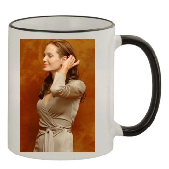 Angelina Jolie 11oz Colored Rim & Handle Mug