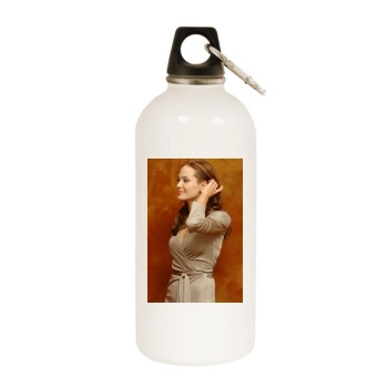 Angelina Jolie White Water Bottle With Carabiner