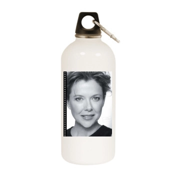 Annette Bening White Water Bottle With Carabiner