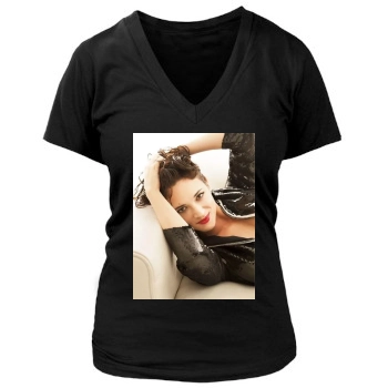 Asia Argento Women's Deep V-Neck TShirt