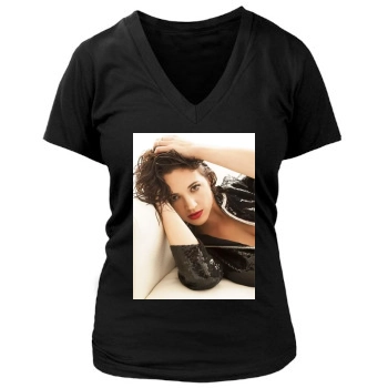 Asia Argento Women's Deep V-Neck TShirt