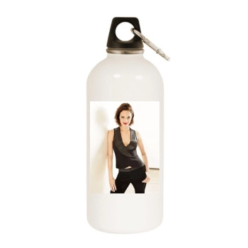 Asia Argento White Water Bottle With Carabiner