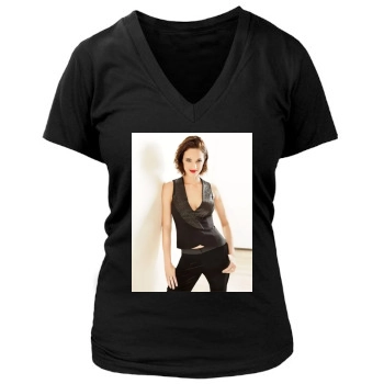 Asia Argento Women's Deep V-Neck TShirt