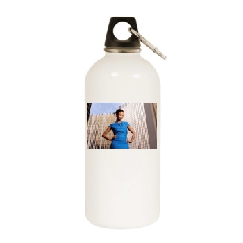 Thandie Newton White Water Bottle With Carabiner