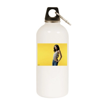 Thandie Newton White Water Bottle With Carabiner