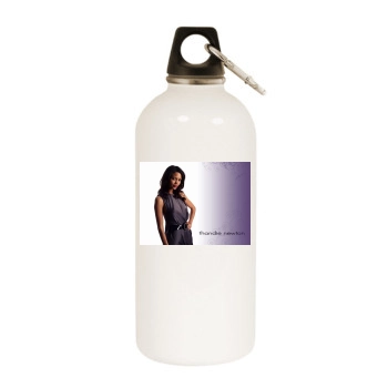 Thandie Newton White Water Bottle With Carabiner