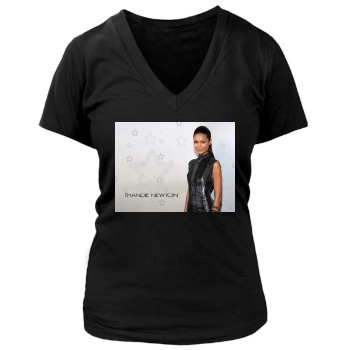 Thandie Newton Women's Deep V-Neck TShirt