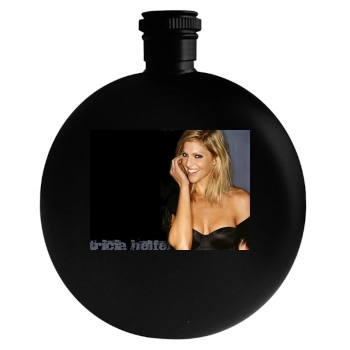 Tricia Helfer Round Flask