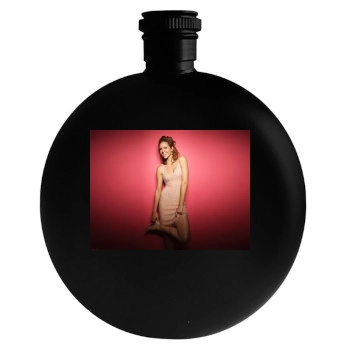 Tricia Helfer Round Flask