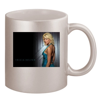 Tricia Helfer 11oz Metallic Silver Mug