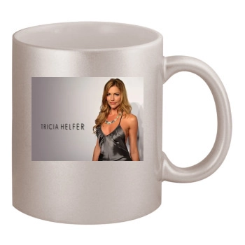 Tricia Helfer 11oz Metallic Silver Mug