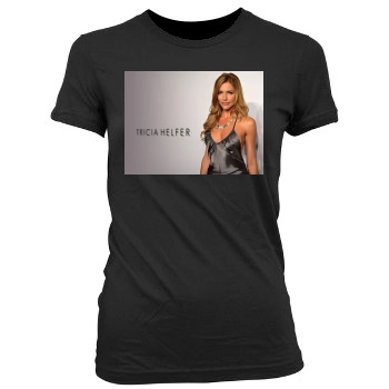 Tricia Helfer Women's Junior Cut Crewneck T-Shirt