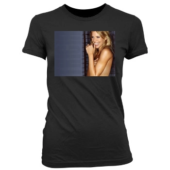 Tricia Helfer Women's Junior Cut Crewneck T-Shirt