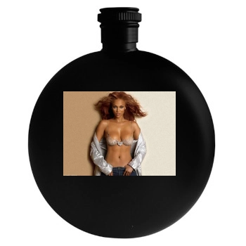 Tyra Banks Round Flask