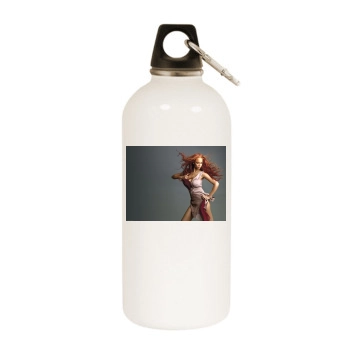 Tyra Banks White Water Bottle With Carabiner