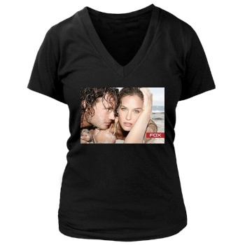 Bar Refaeli Women's Deep V-Neck TShirt