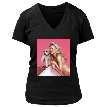 Bar Refaeli Women's Deep V-Neck TShirt