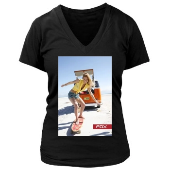 Bar Refaeli Women's Deep V-Neck TShirt