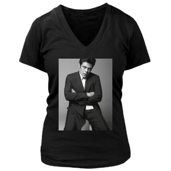 Benicio del Toro Women's Deep V-Neck TShirt