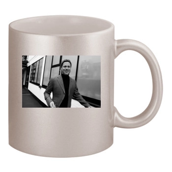 Brad Pitt 11oz Metallic Silver Mug