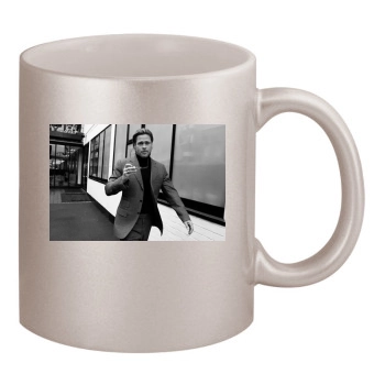 Brad Pitt 11oz Metallic Silver Mug