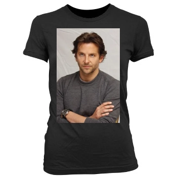 Bradley Cooper Women's Junior Cut Crewneck T-Shirt