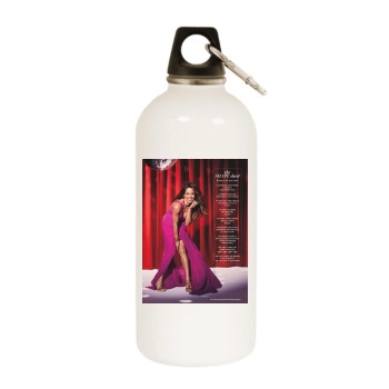 Brooke Burke White Water Bottle With Carabiner