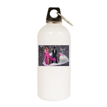 Brooke Burke White Water Bottle With Carabiner