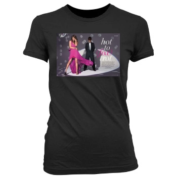 Brooke Burke Women's Junior Cut Crewneck T-Shirt