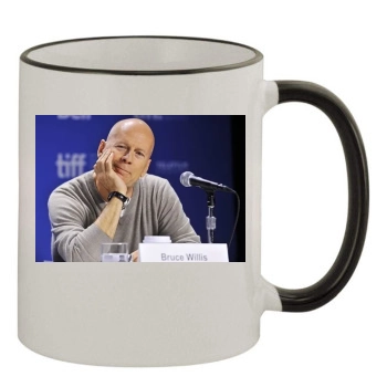 Bruce Willis 11oz Colored Rim & Handle Mug