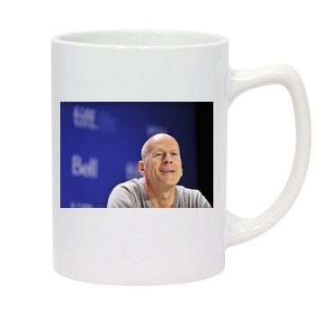 Bruce Willis 14oz White Statesman Mug