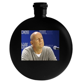 Bruce Willis Round Flask