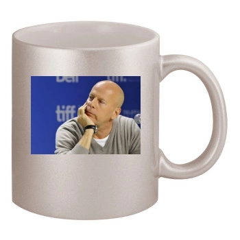 Bruce Willis 11oz Metallic Silver Mug