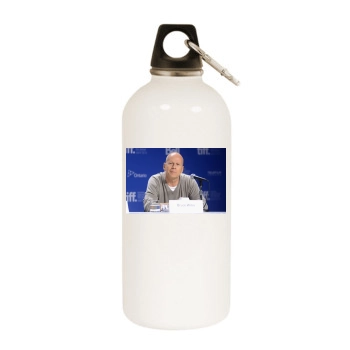 Bruce Willis White Water Bottle With Carabiner