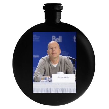 Bruce Willis Round Flask