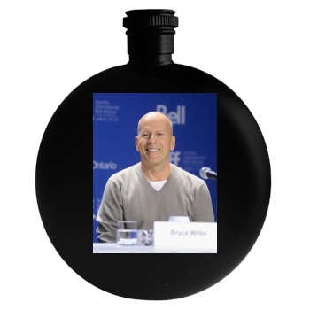 Bruce Willis Round Flask