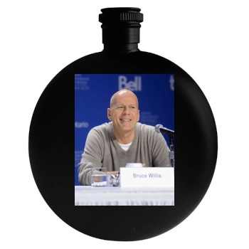 Bruce Willis Round Flask