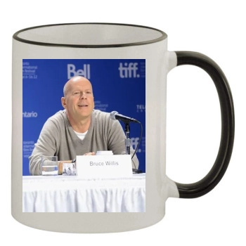 Bruce Willis 11oz Colored Rim & Handle Mug