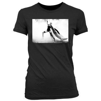 Cameron Diaz Women's Junior Cut Crewneck T-Shirt