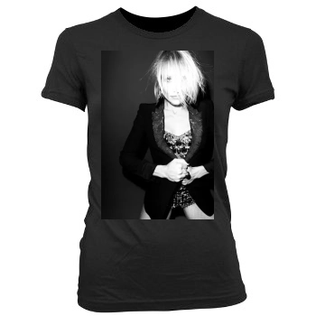 Cameron Diaz Women's Junior Cut Crewneck T-Shirt