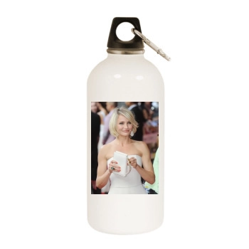 Cameron Diaz White Water Bottle With Carabiner