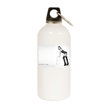 Cameron Diaz White Water Bottle With Carabiner