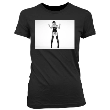 Cameron Diaz Women's Junior Cut Crewneck T-Shirt