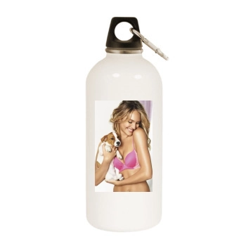 Candice Swanepoel White Water Bottle With Carabiner