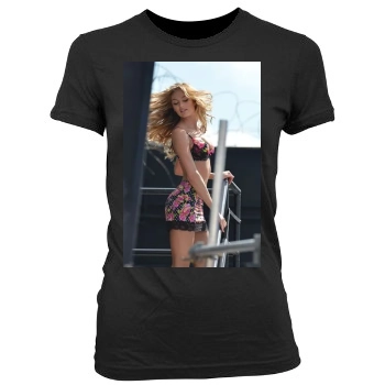 Candice Swanepoel Women's Junior Cut Crewneck T-Shirt