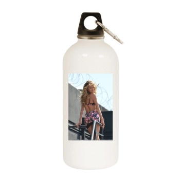 Candice Swanepoel White Water Bottle With Carabiner