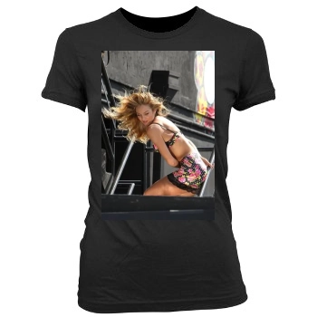 Candice Swanepoel Women's Junior Cut Crewneck T-Shirt