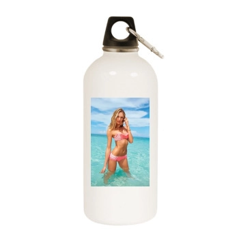 Candice Swanepoel White Water Bottle With Carabiner